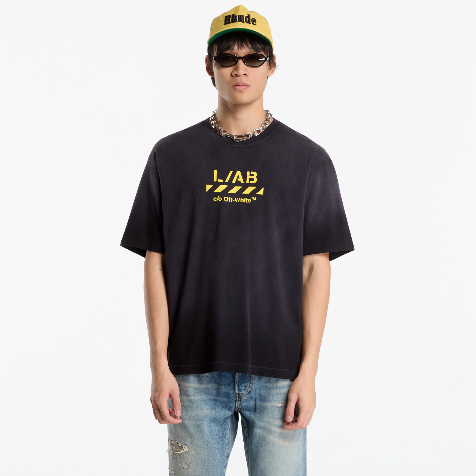 T-shirt L/AB c/o Off-White™ Diag Garment Wash S/S Tee Black L