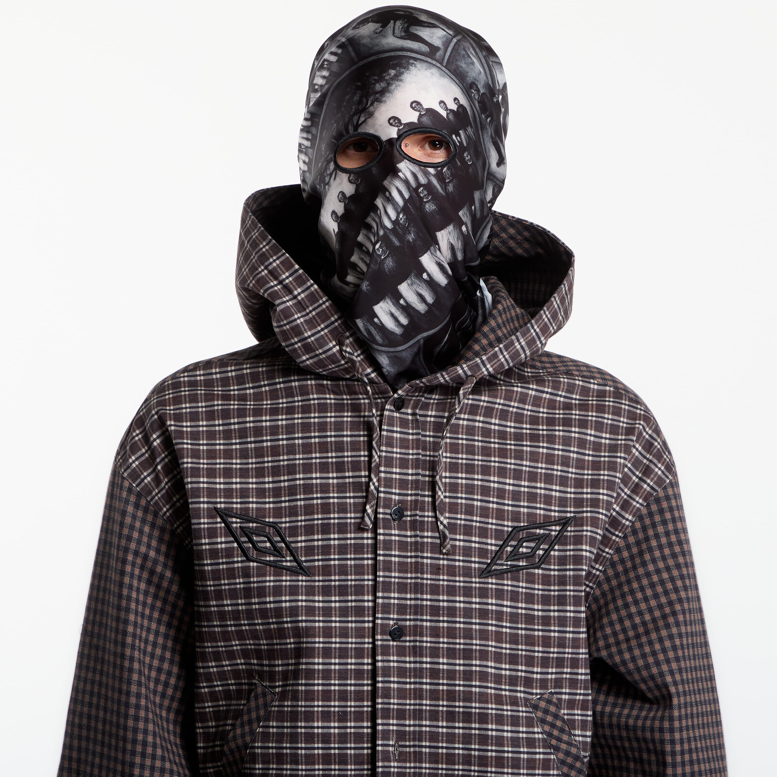 Scarf Umbro Crowd Masked Foulard Black Grey Universal
