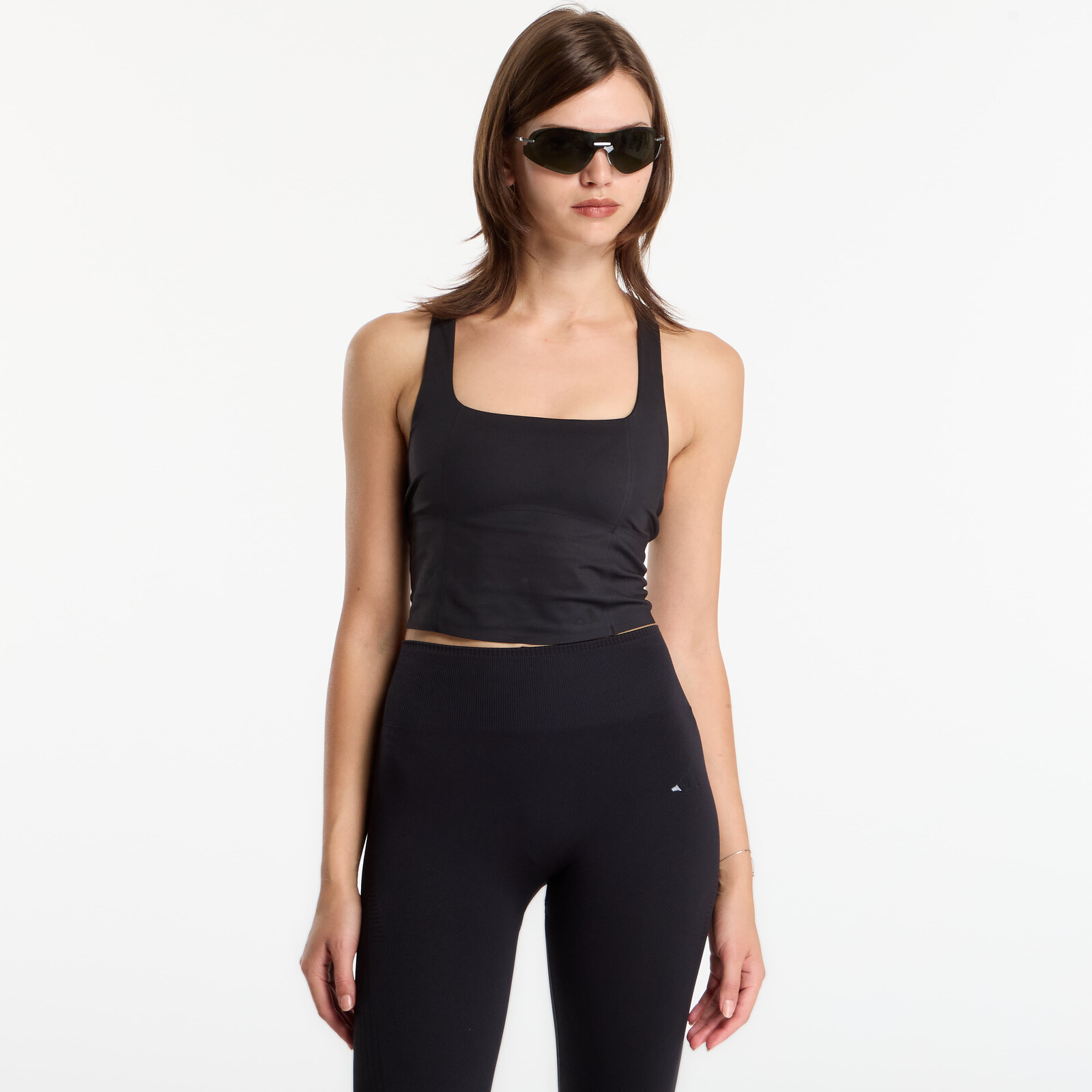 adidas x entire studios Optime Training Medium Support Bra Tank Black S