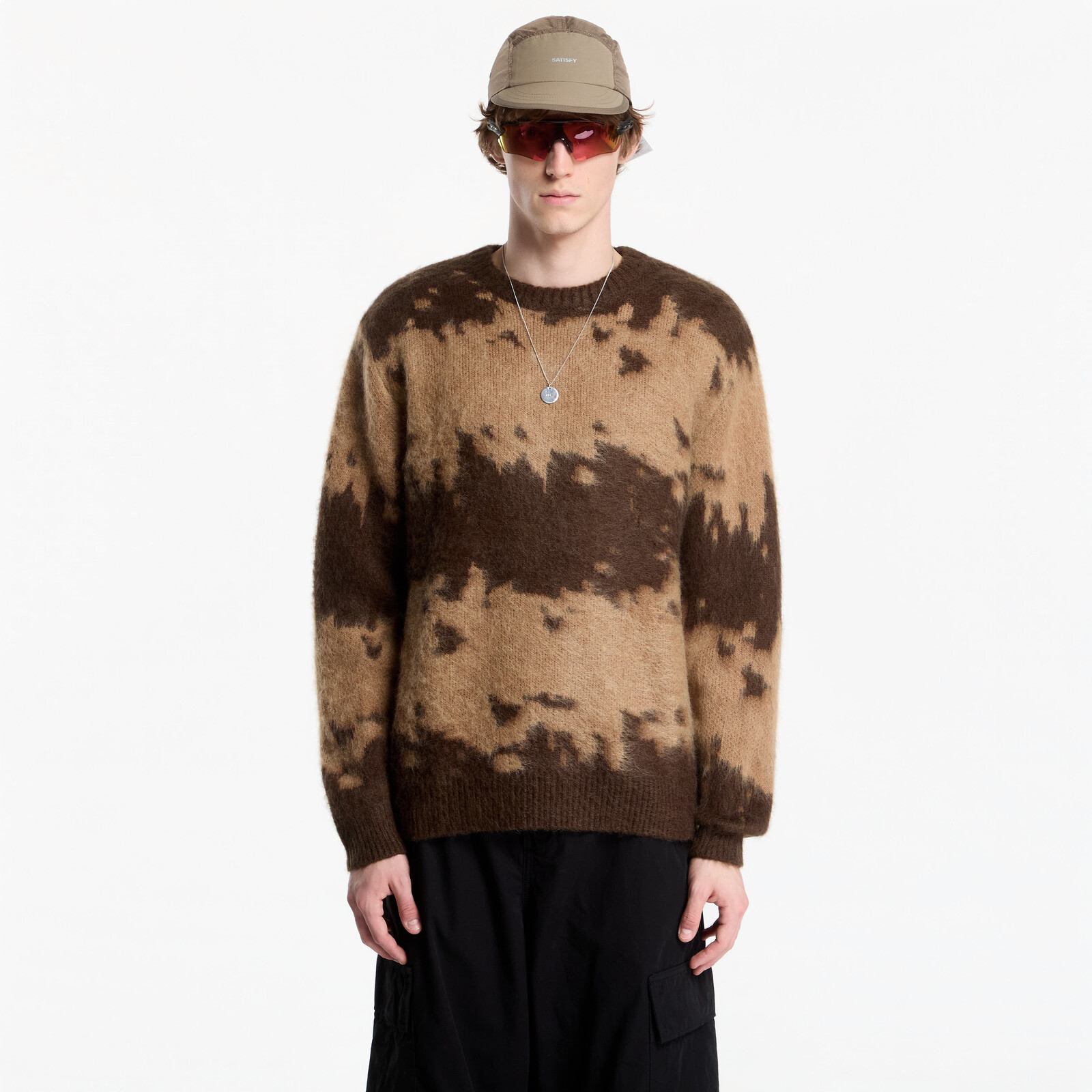 Sweater Gramicci Mohair Splatter Sweater Taupe Splatter L