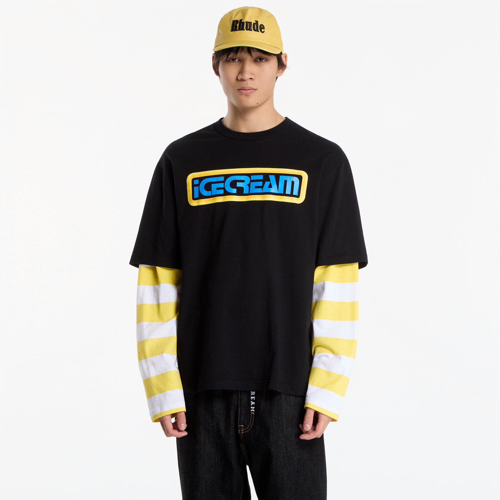 T-shirt Billionaire Boys Club Icecream Vault Stripe Layered Ls T-Shirt Black S