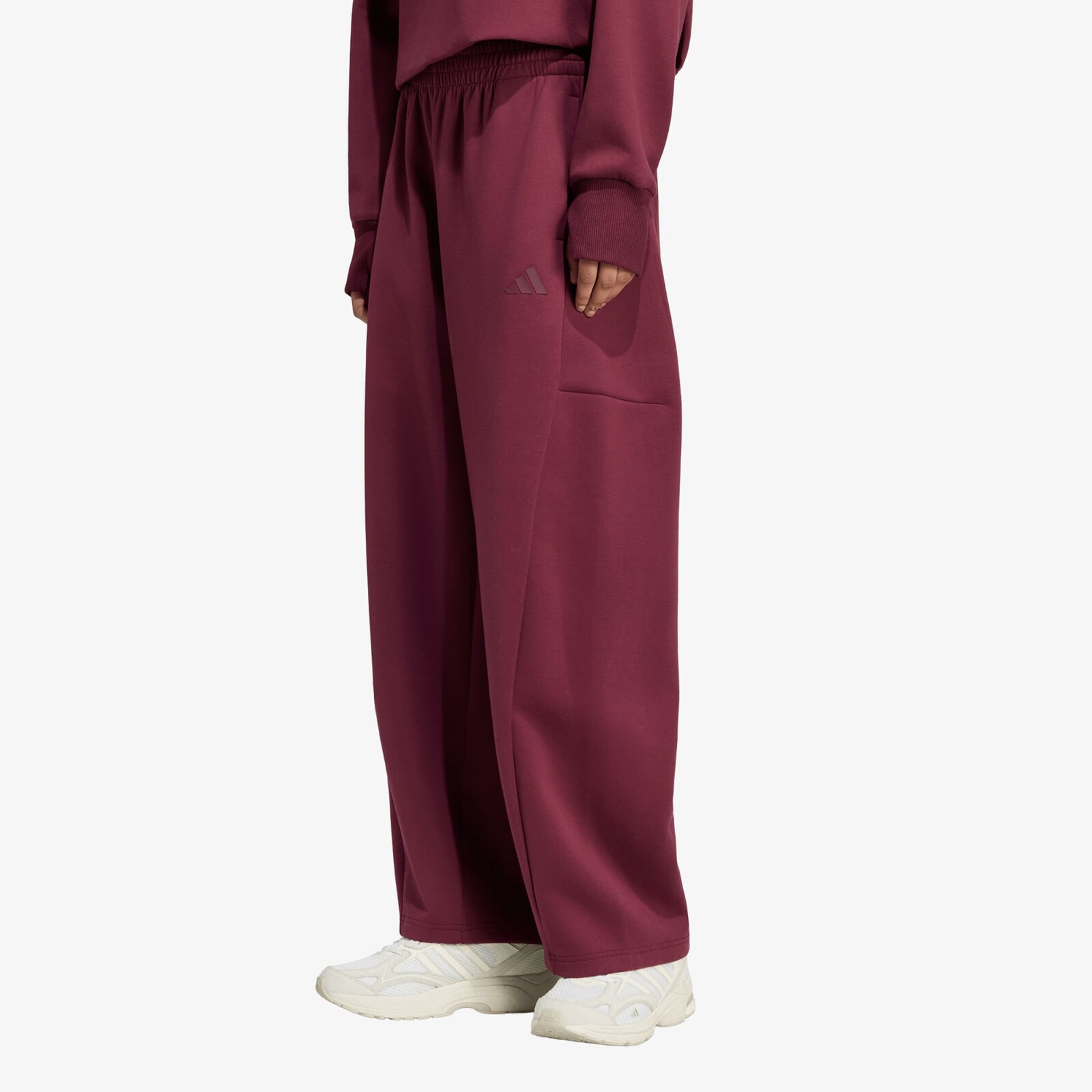 Pants adidas Soft Lux Winter Knit Barrel Pants Maroon L