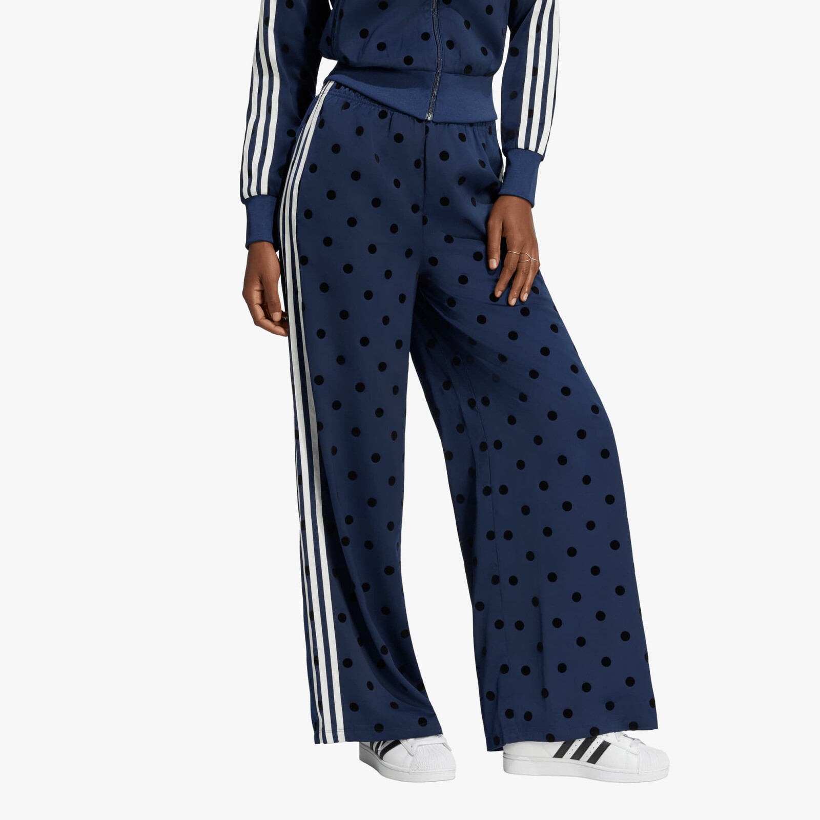 Pants adidas Satin Polka Dots Wide Leg Pant Night Indigo L