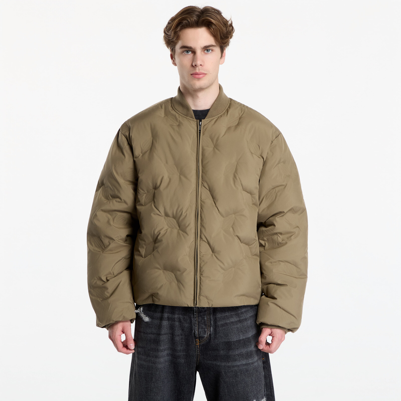 Jacket Daily Paper Ayan Monogram Puffer Jacket Army Green XL