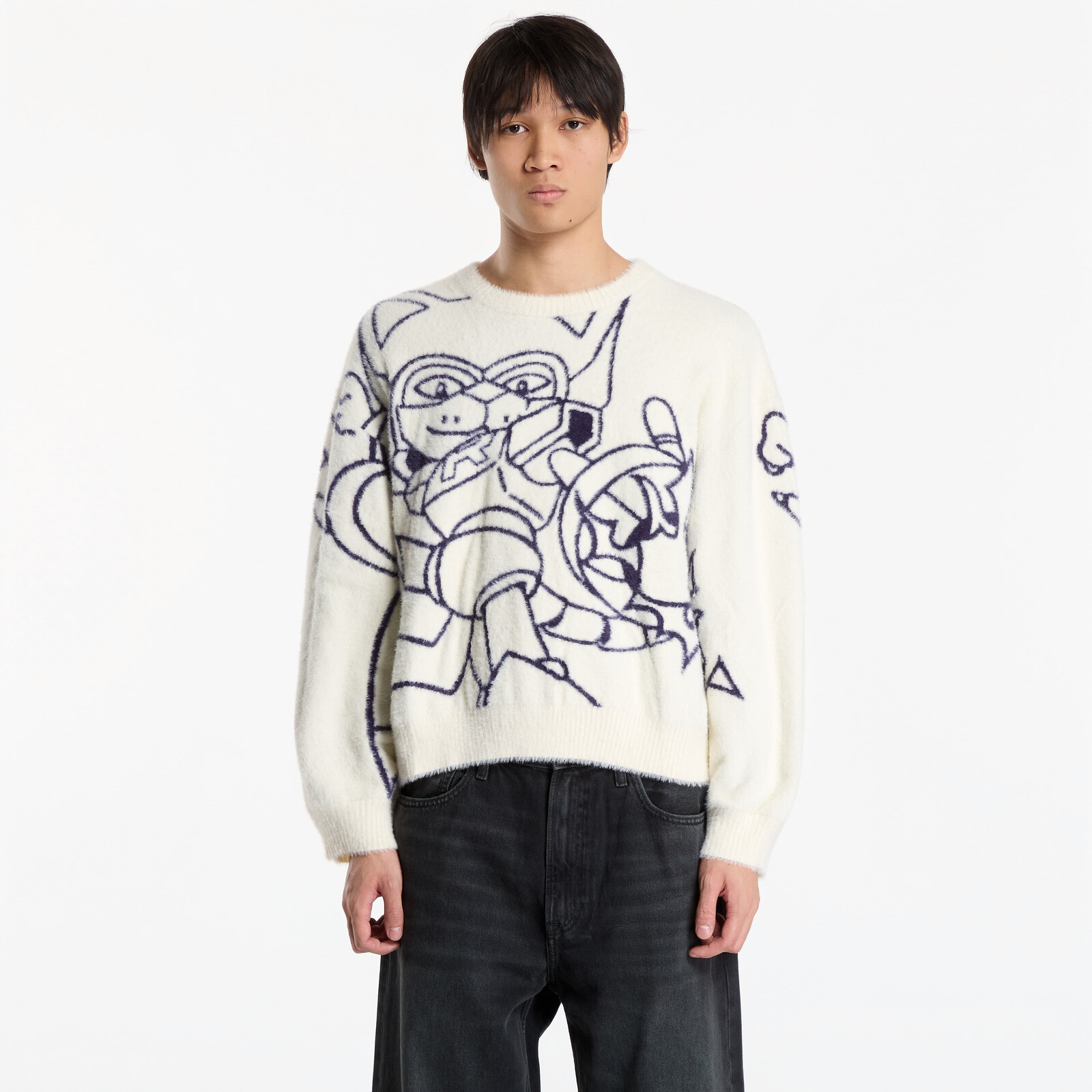 Sweater RIPNDIP Rokkunerm Mohair Sweater Bone XXL