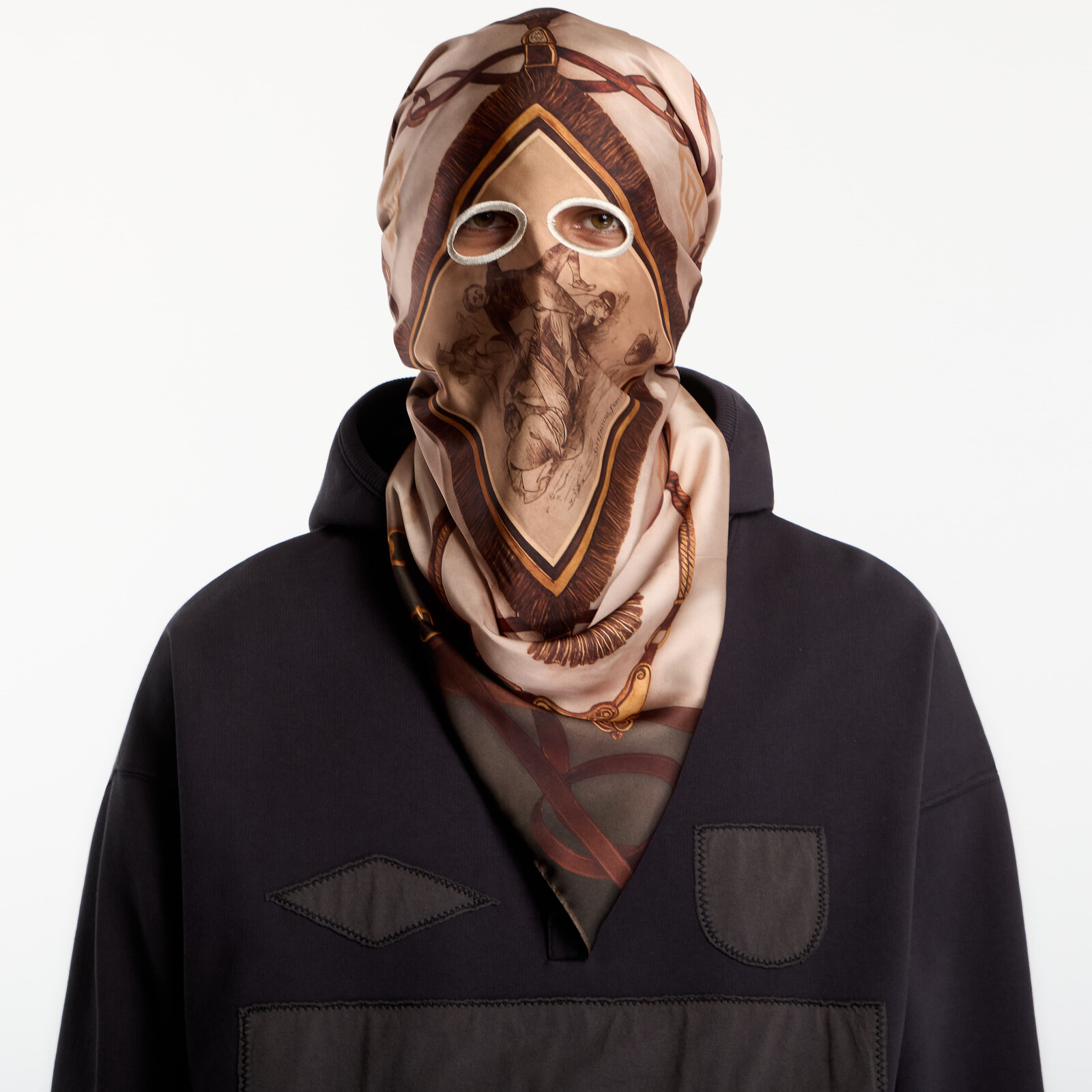 Scarf Umbro Belt Masked Foulard Brown Olive Beige Universal