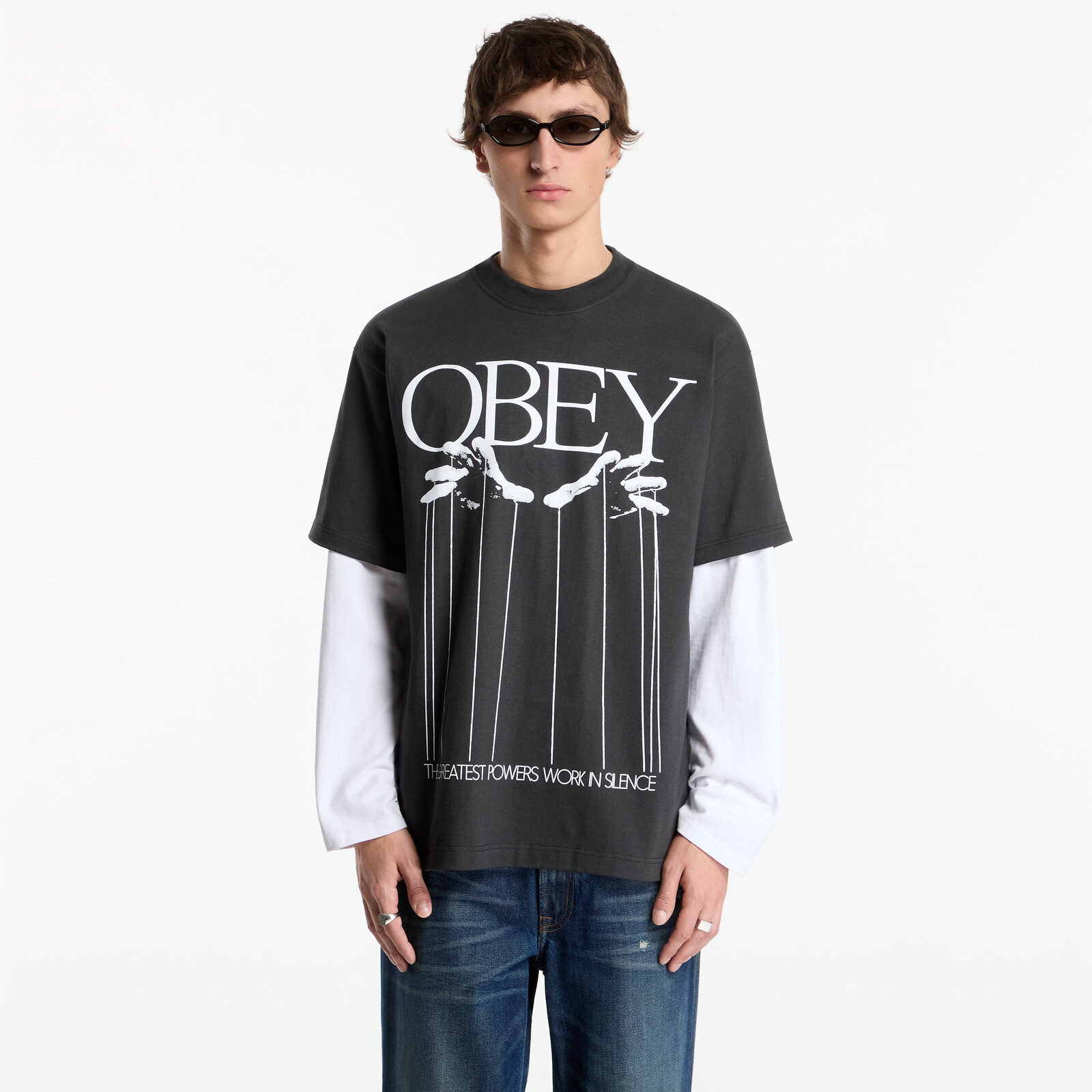 T-shirt Obey Marionette Vintage Black XXL