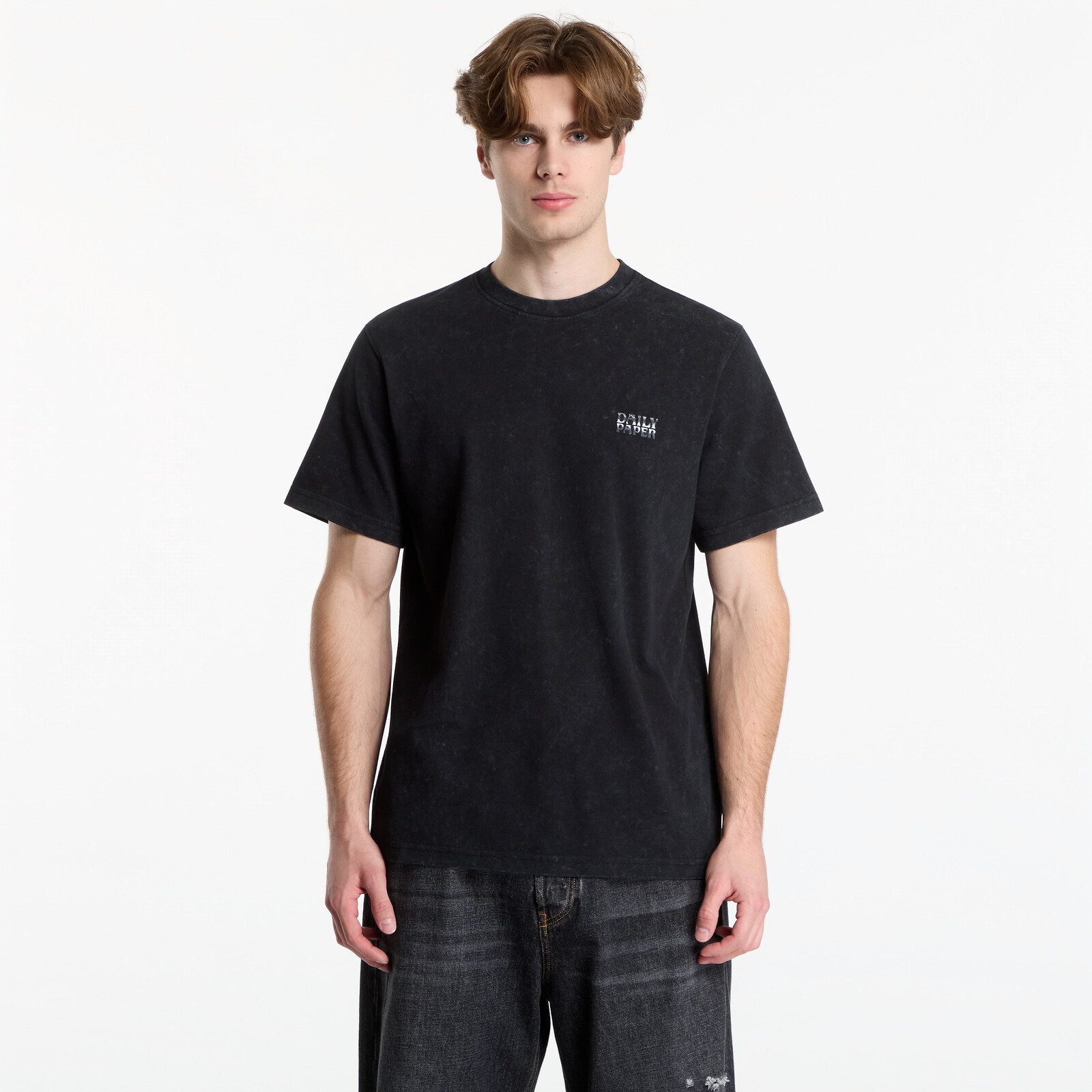 T-shirt Daily Paper Textured Metallic Shield T Shirt Washed Black XS