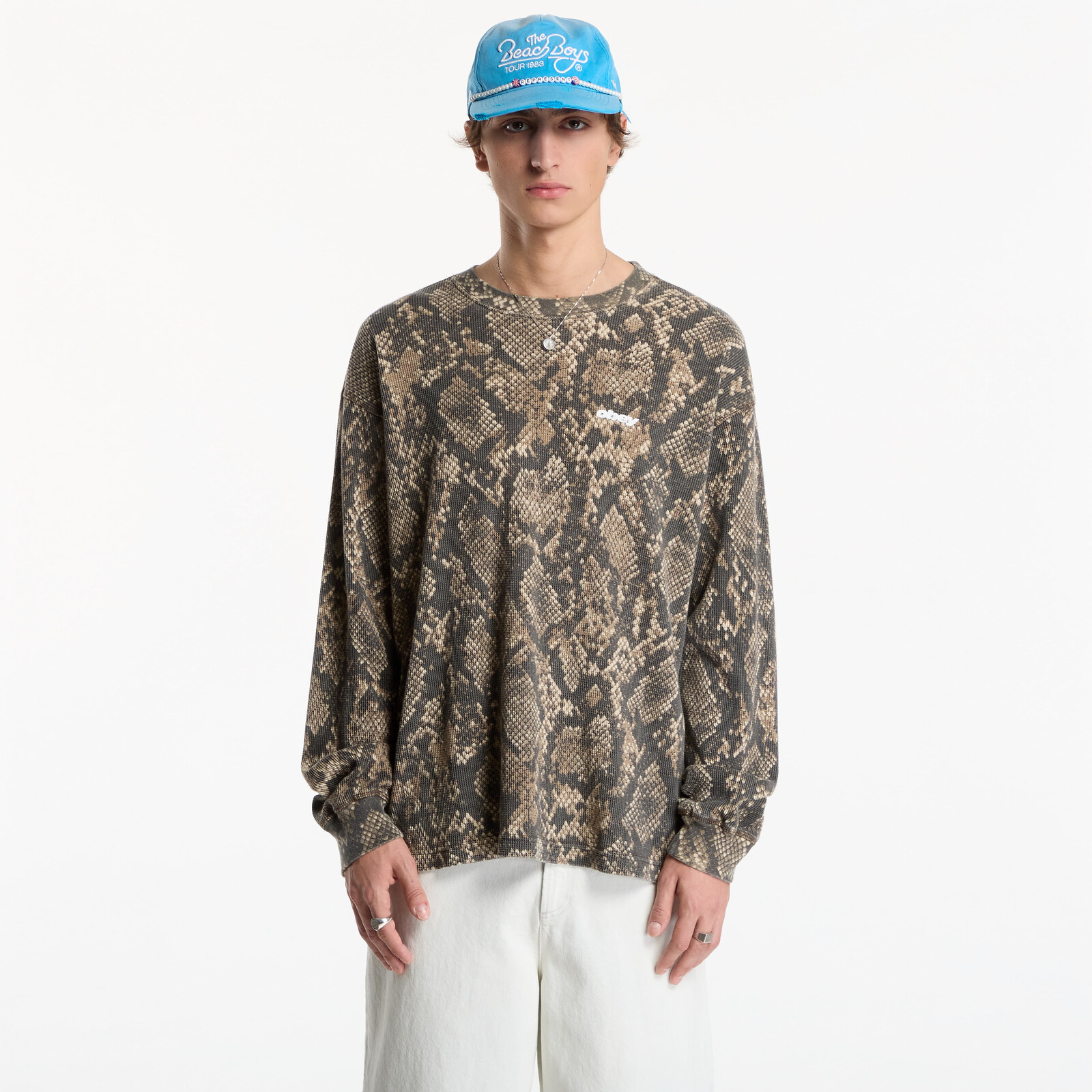T-shirt Obey League Thermal Dusty Vintage Rattlesnake S