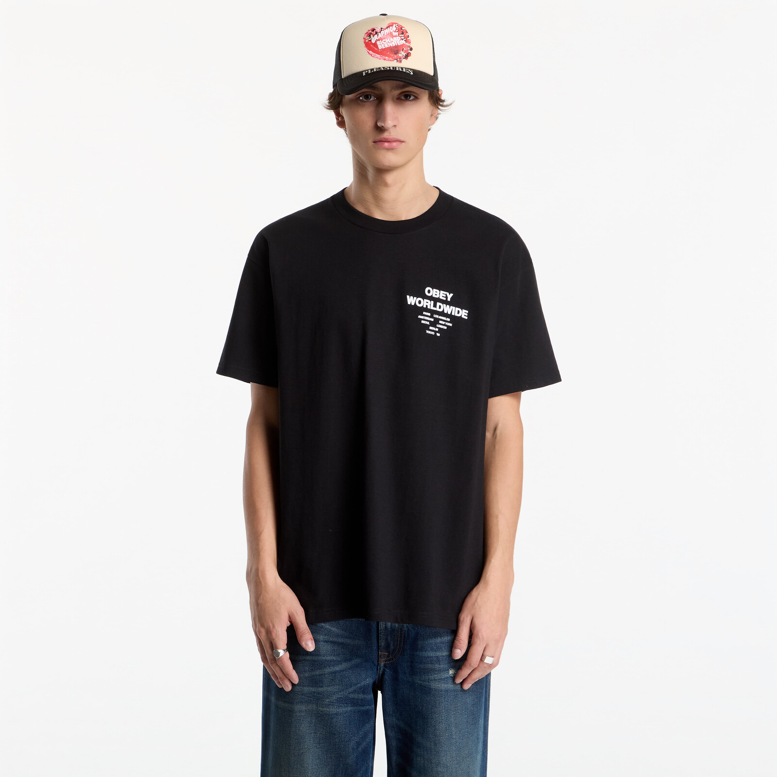 T-shirt Obey Angels Above Black M