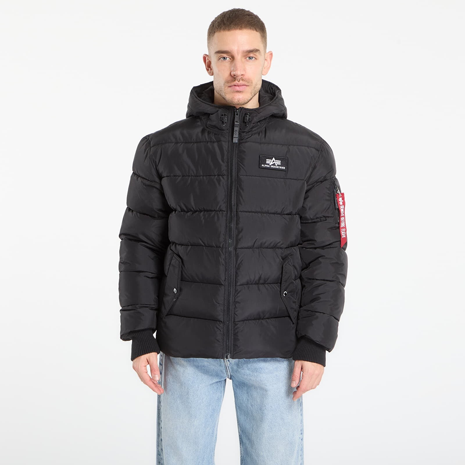 Jacket Alpha Industries Hooded Puffer Alpha FD Black M