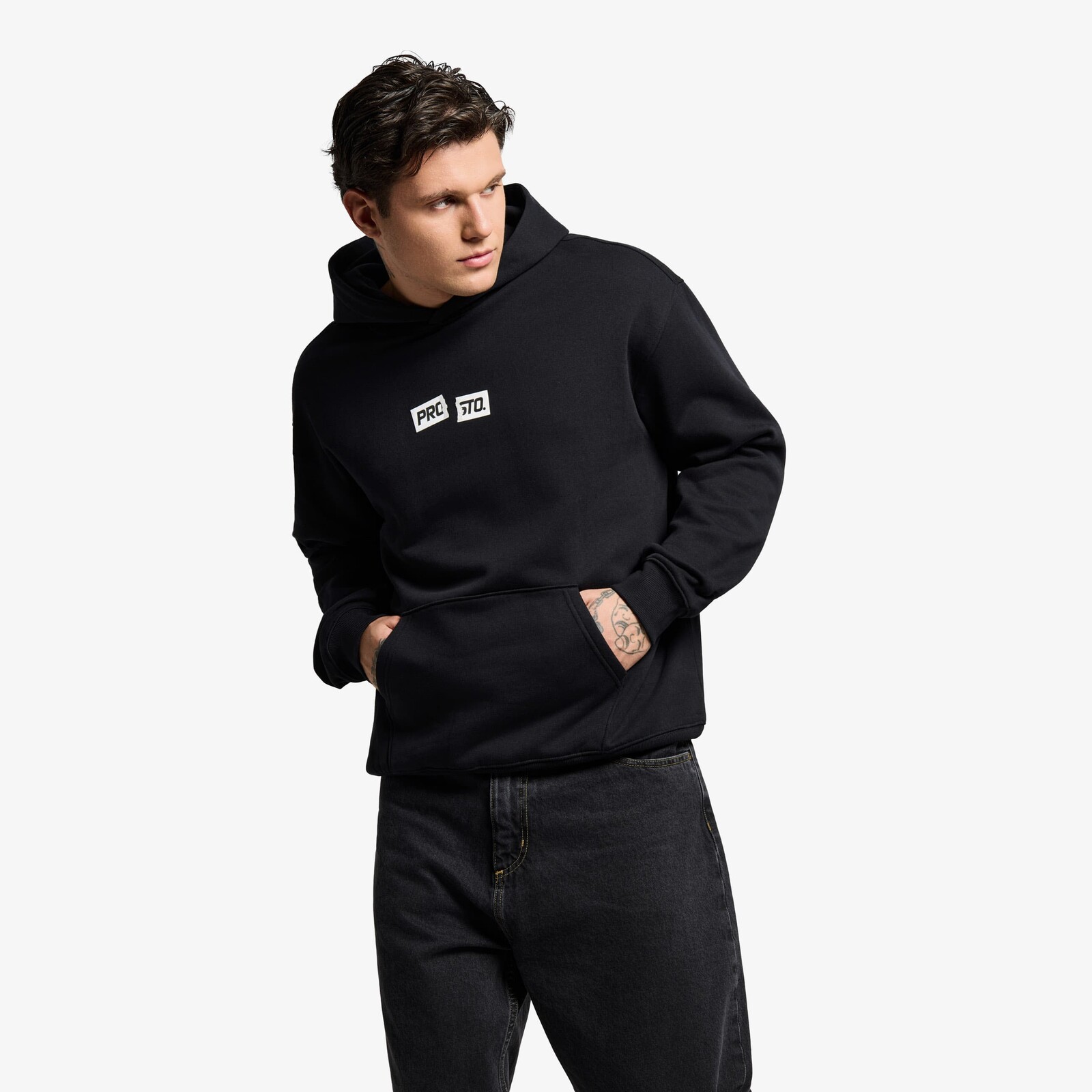 Sweatshirt Prosto Hoodie Crack Box Logo Black M