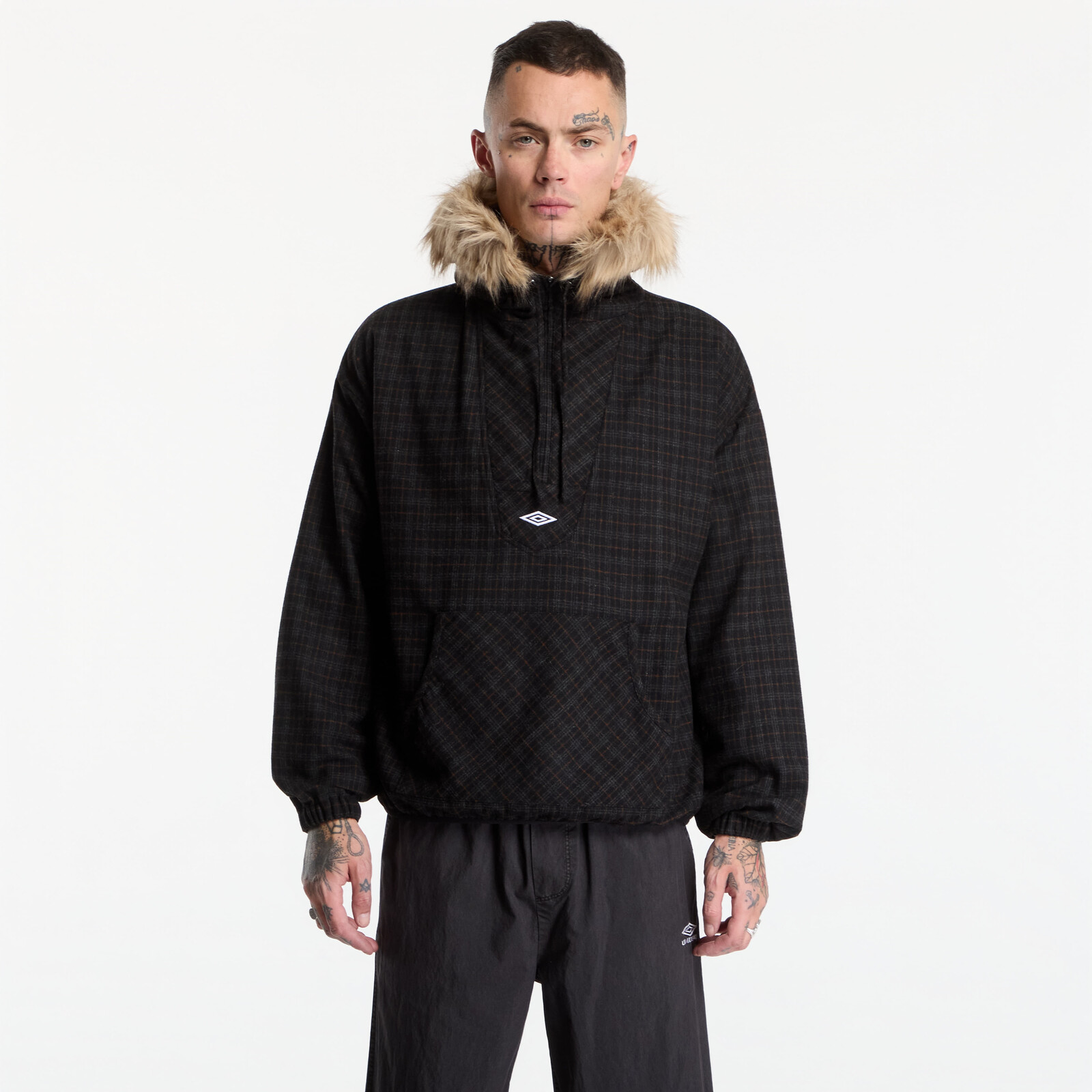 Jacket Umbro Flannel Fur Anorak Dark Brown S
