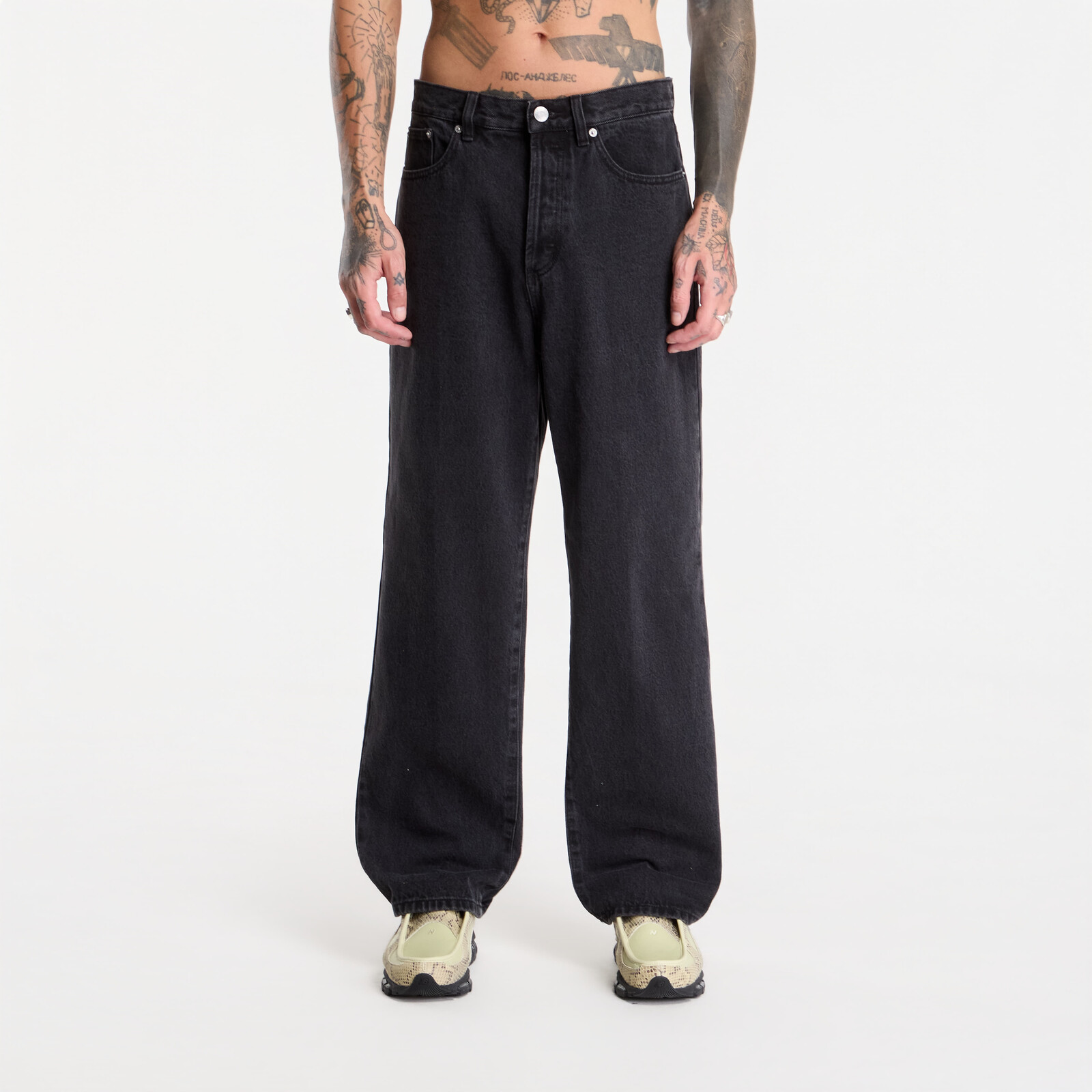 Pants Obey Classic Baggy Denim Faded Black W36