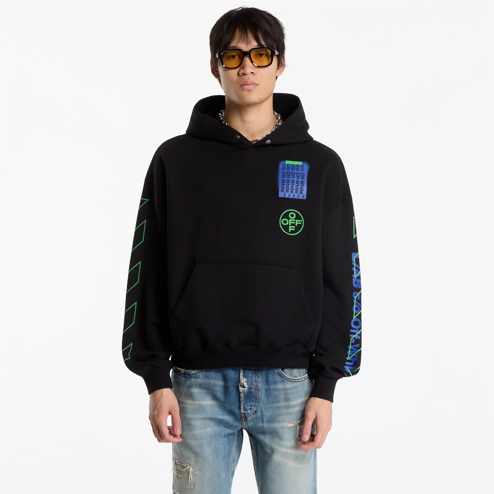Sweatshirt L/AB c/o Off-White™ Off Active Hoodie Black L