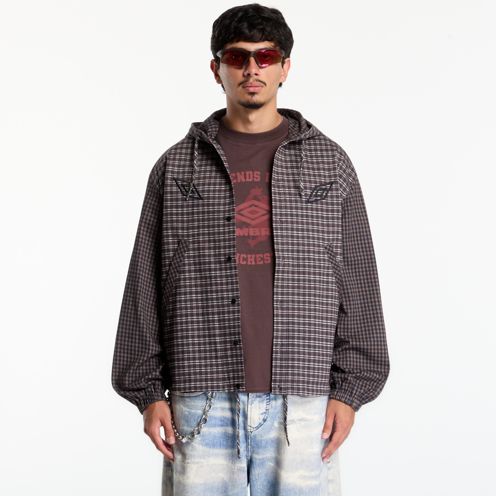 Jacket Umbro Double Plaid Jacket Dark Brown S