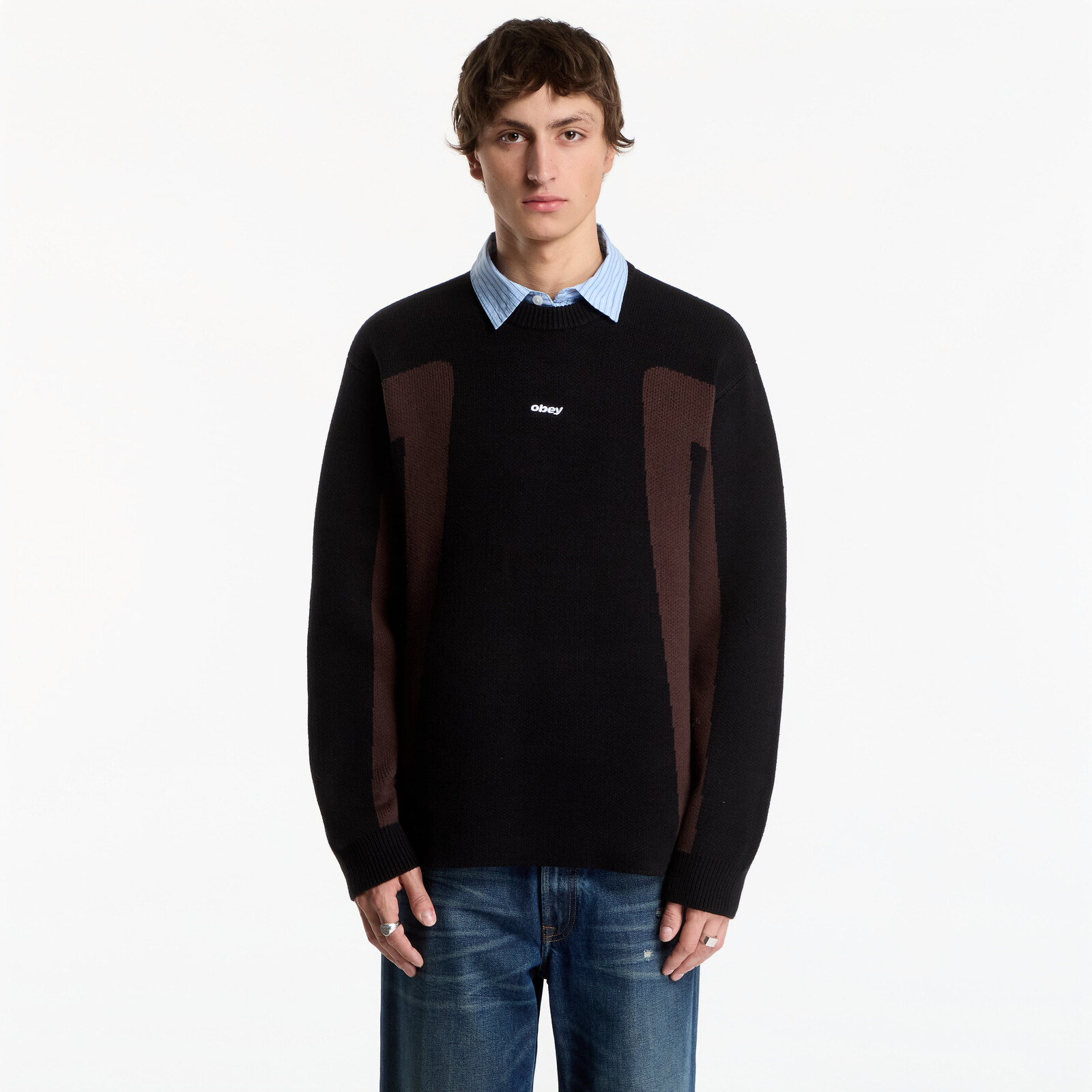 Sweater Obey Brann Sweater Digital Black Multi M