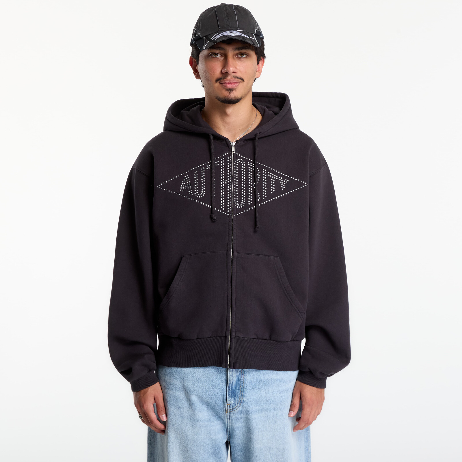 Sweatshirt Umbro Authority Zipped Hoodie Washed Black S