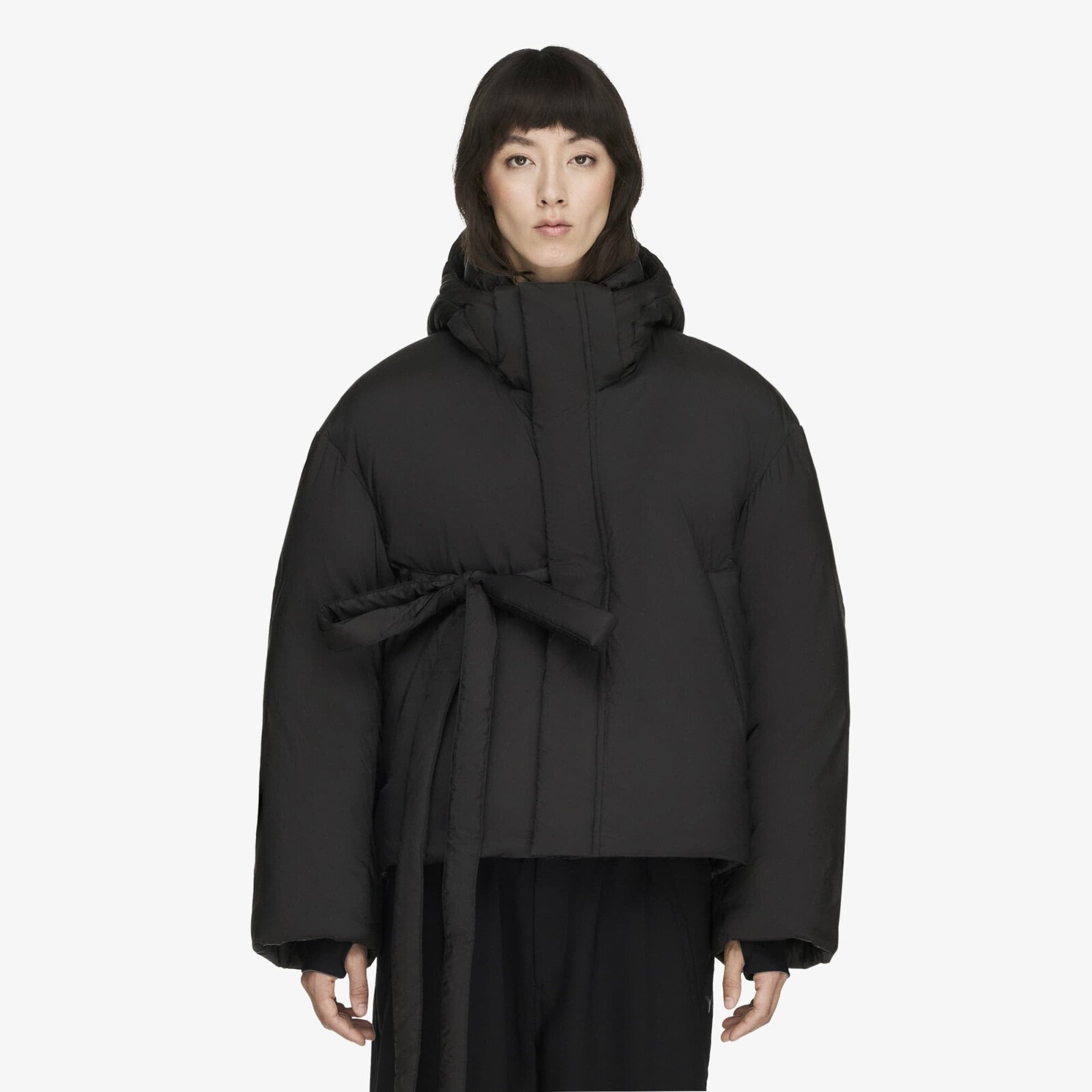 Jacket Y-3 Hooded Puffer Jacket Black M