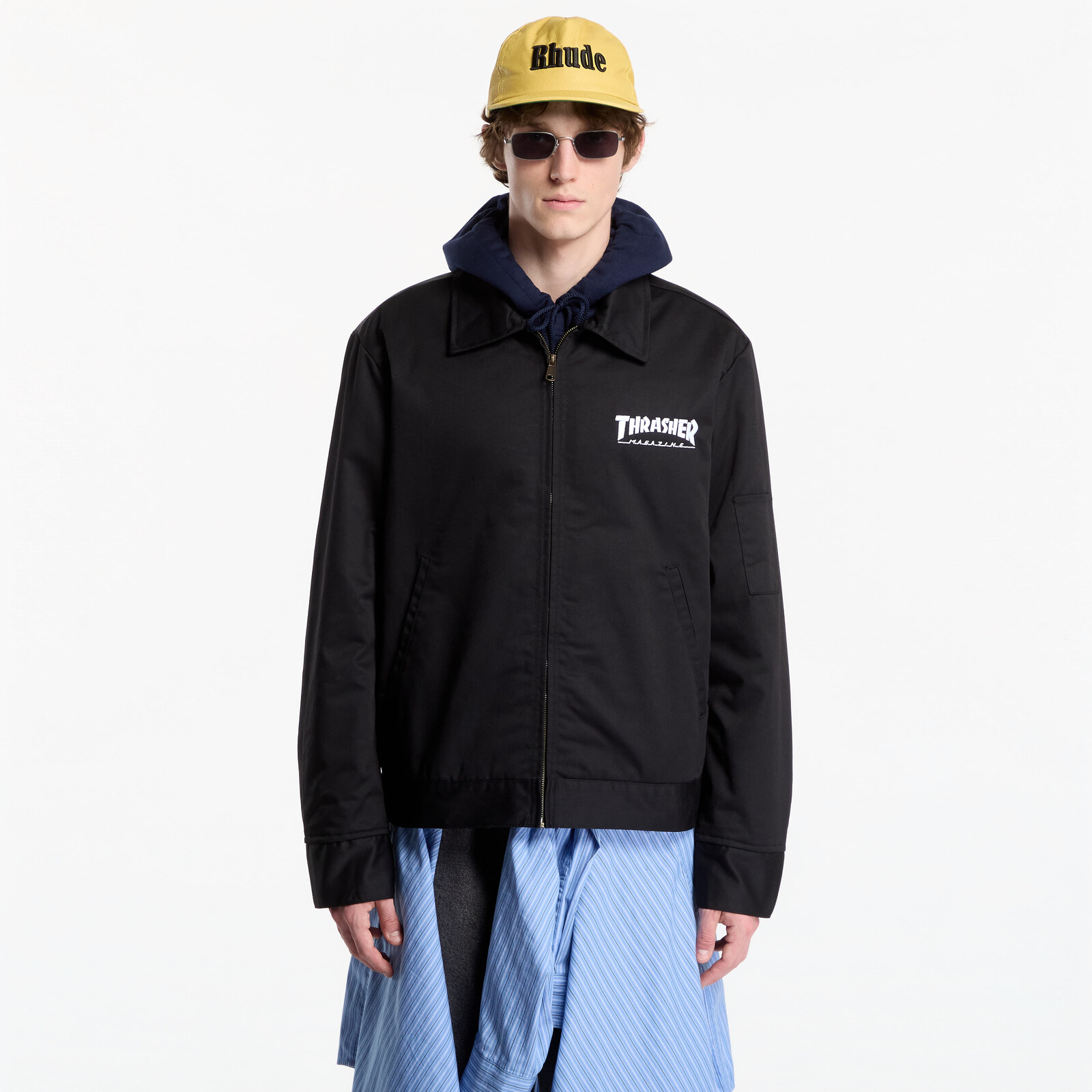 Jacket Thrasher Mag Embroidered Mechanic Jacket Black L