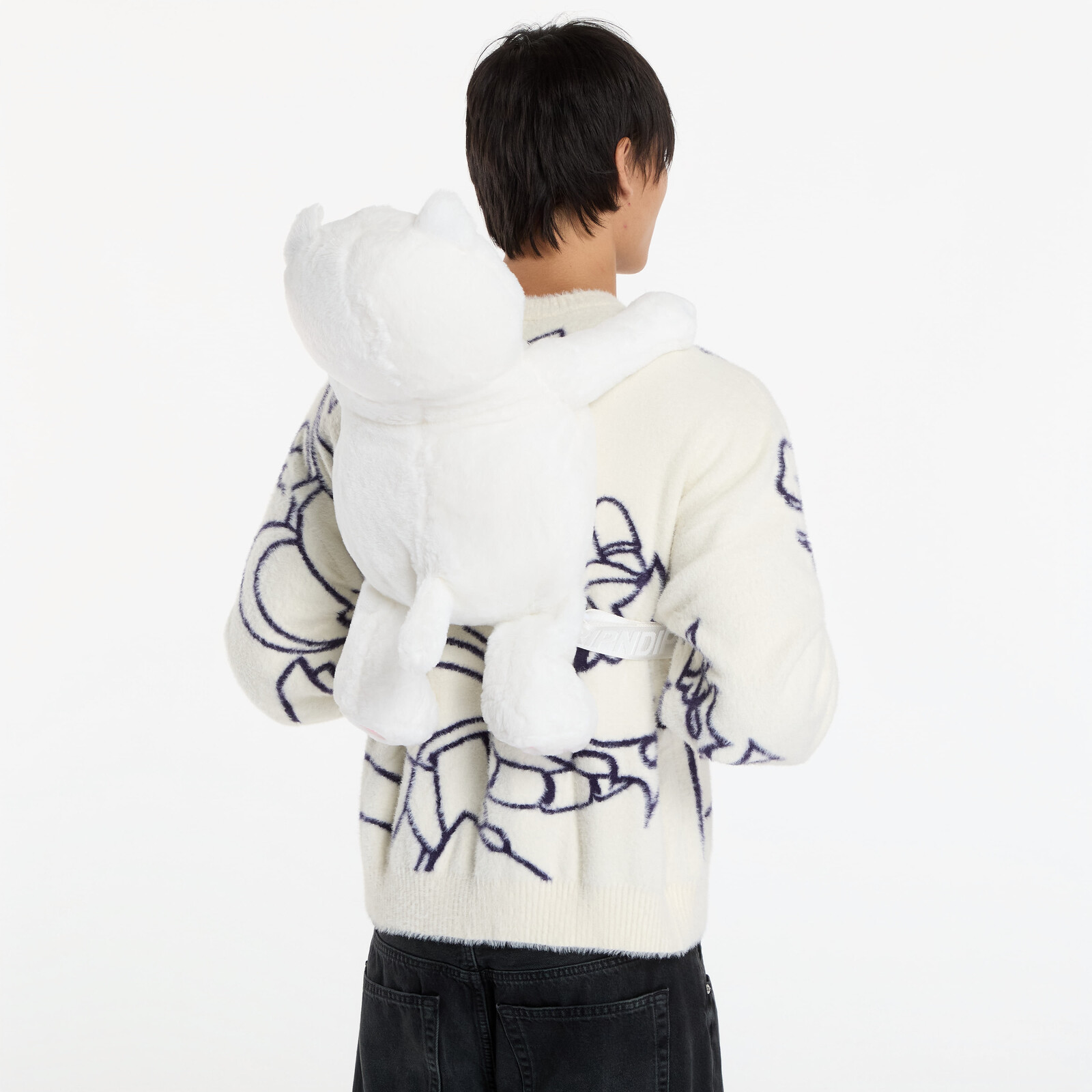 RIPNDIP Lord Nermal Plush Backpack White Universal