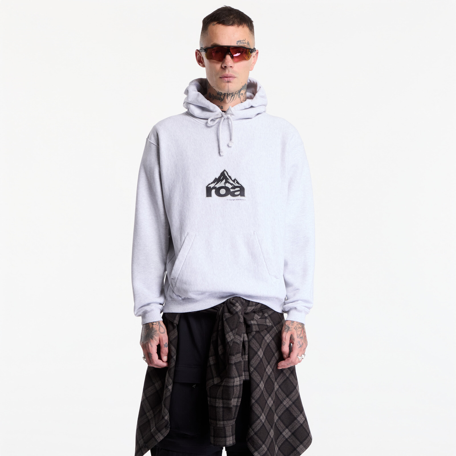 Sweatshirt ROA Mountain Logo Hoodie Light Grey L