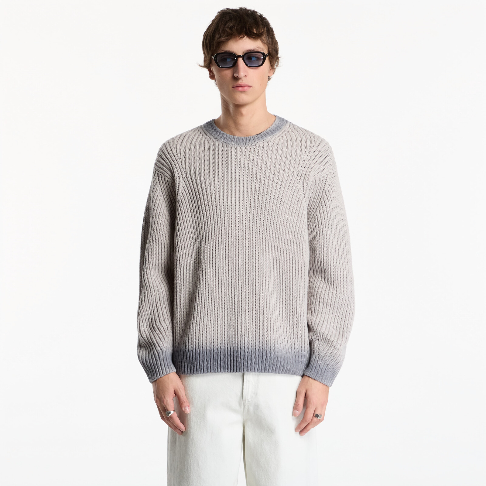 Sweater Obey Ian Faded Wash Sweater Grey Faded Wash L