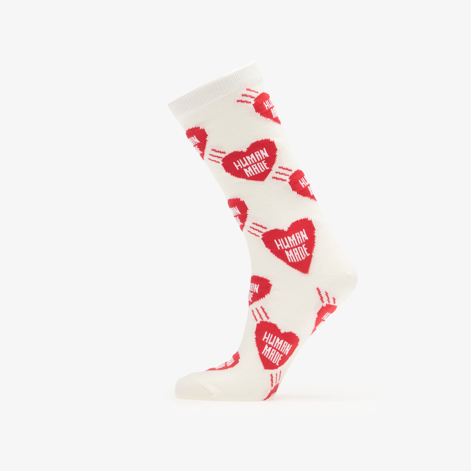 Human Made Heart Socks White L