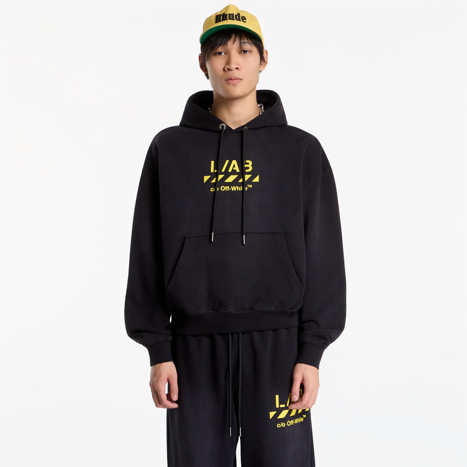 Sweatshirt L/AB c/o Off-White™ Diag Garment Wash Hoodie Black M