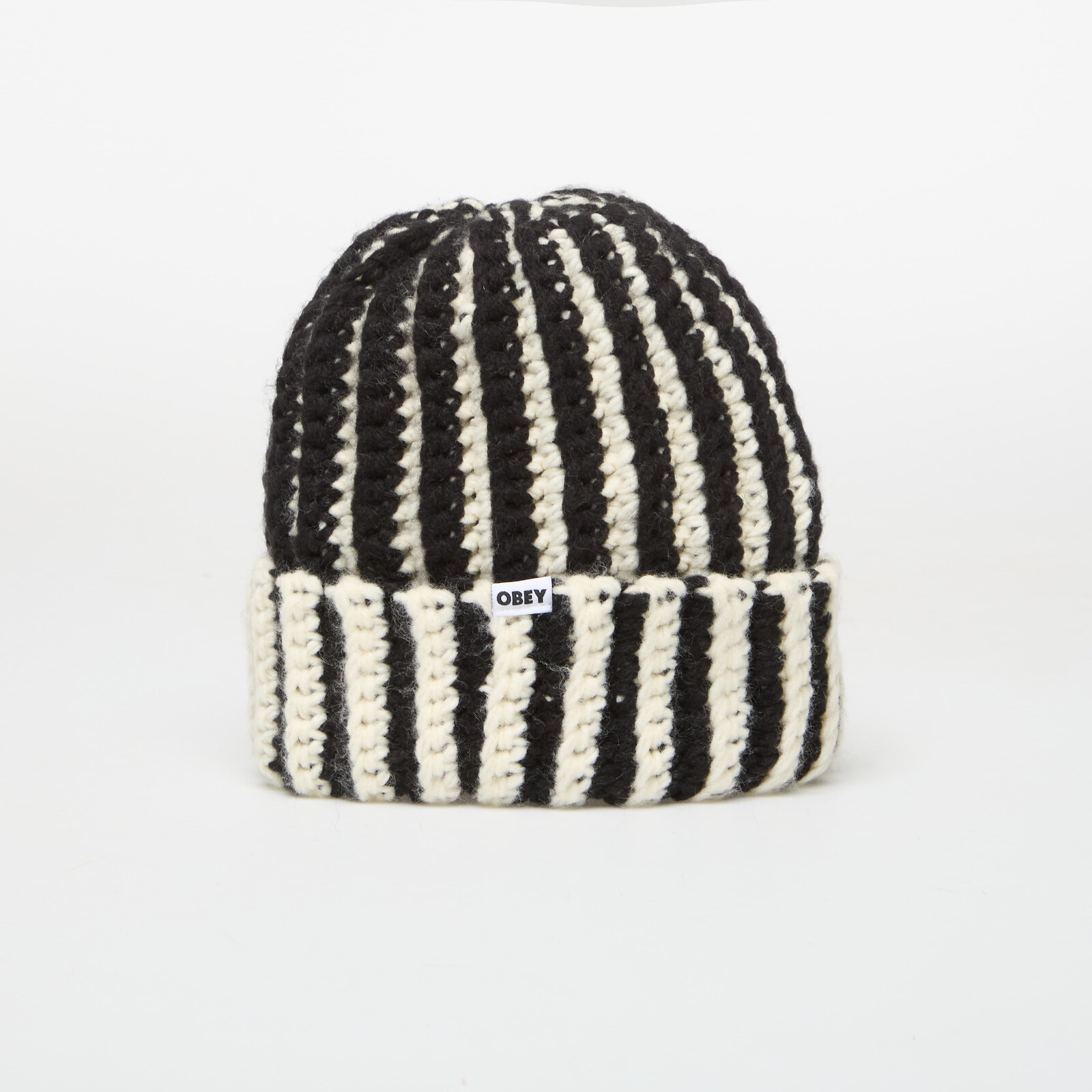 Obey Scout Chunky Beanie Black Multi Universal