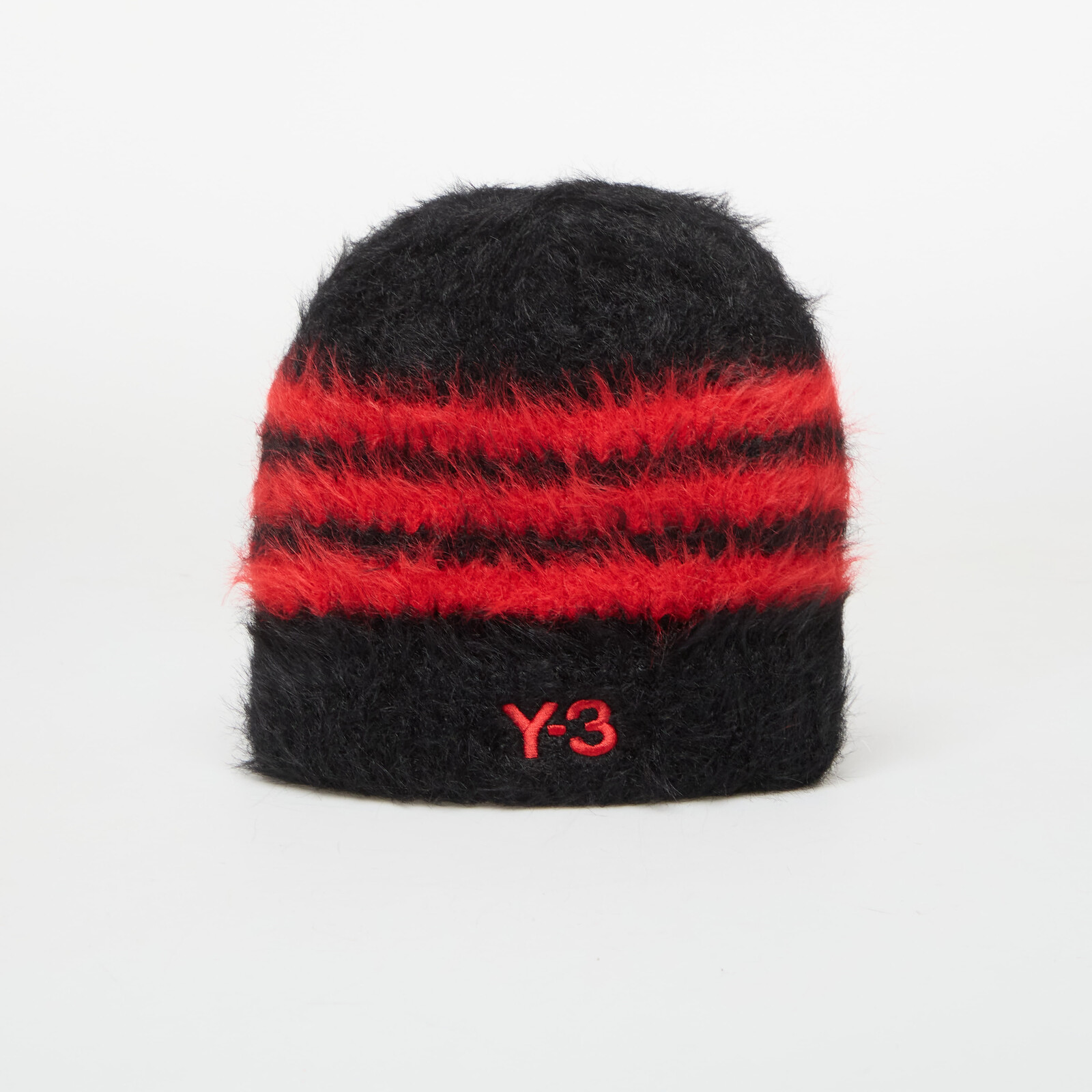 Y-3 Stripes Beanie Black/ Scarlet M
