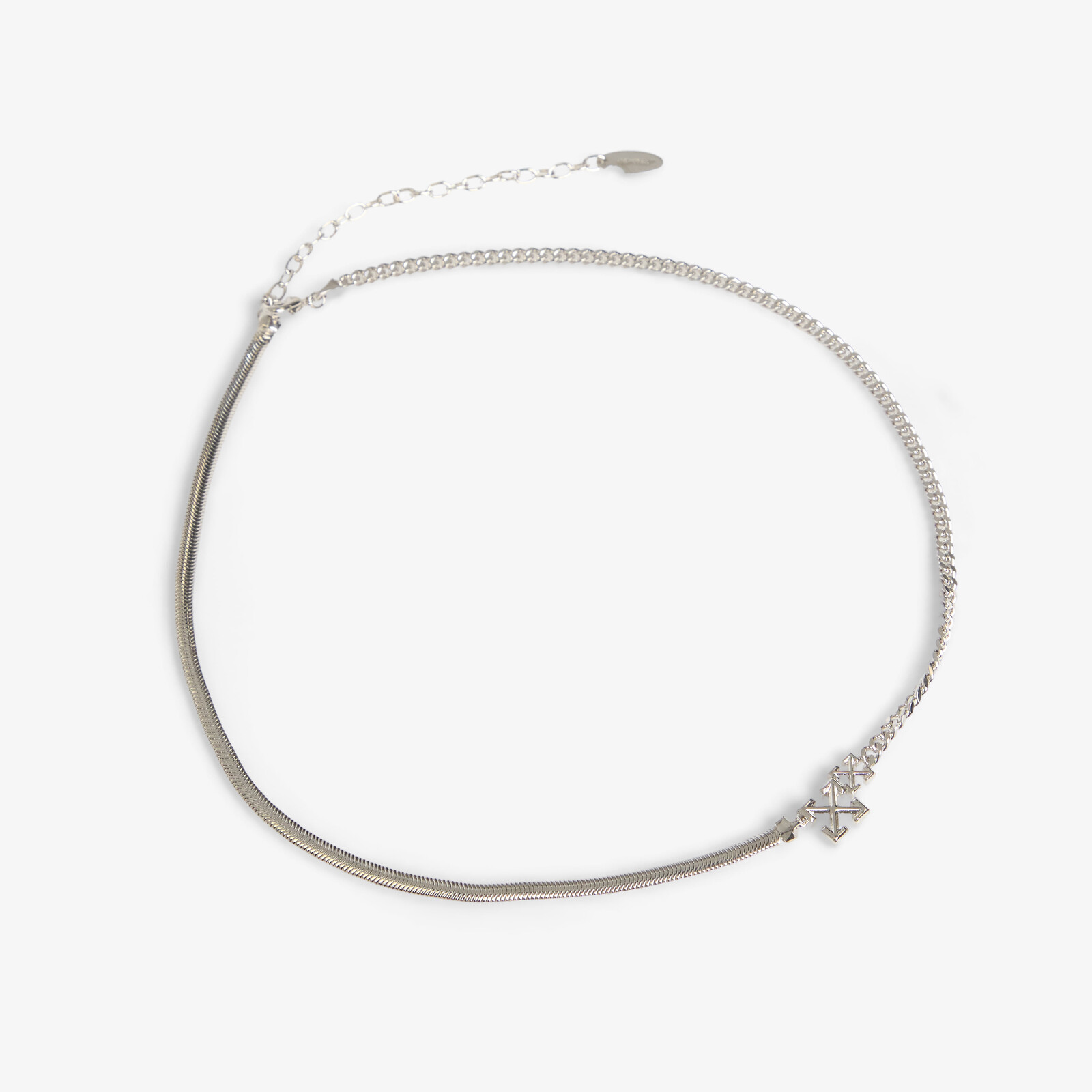 Off-White Double Arrow Necklace Silver/ Silver Universal