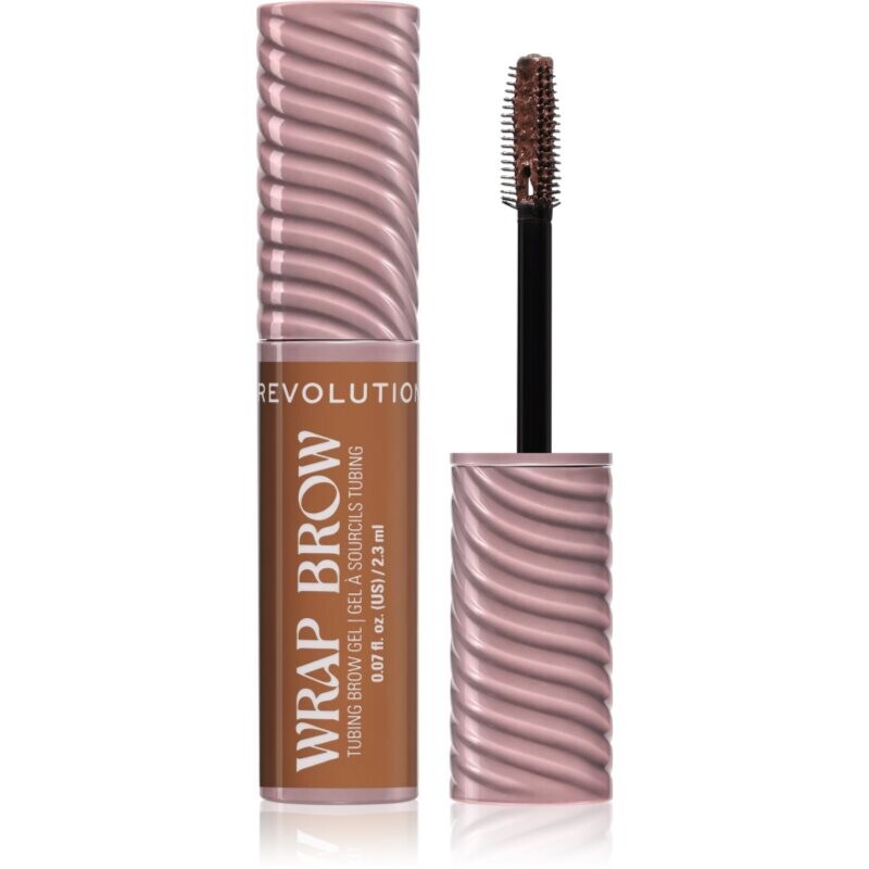 Revolution Wrap Brow Tubing Brow Gel setting gel for eyebrows shade Cool Medium Brown 2.3 ml