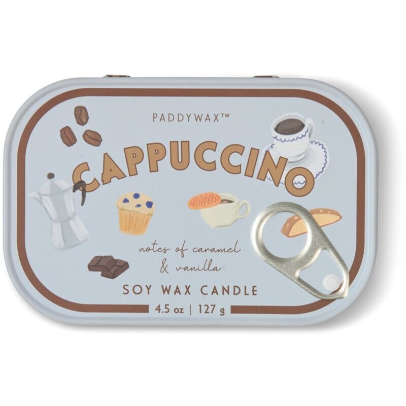 Paddywax Bistro Tin Cappuccino scented candle in a tin 127 g