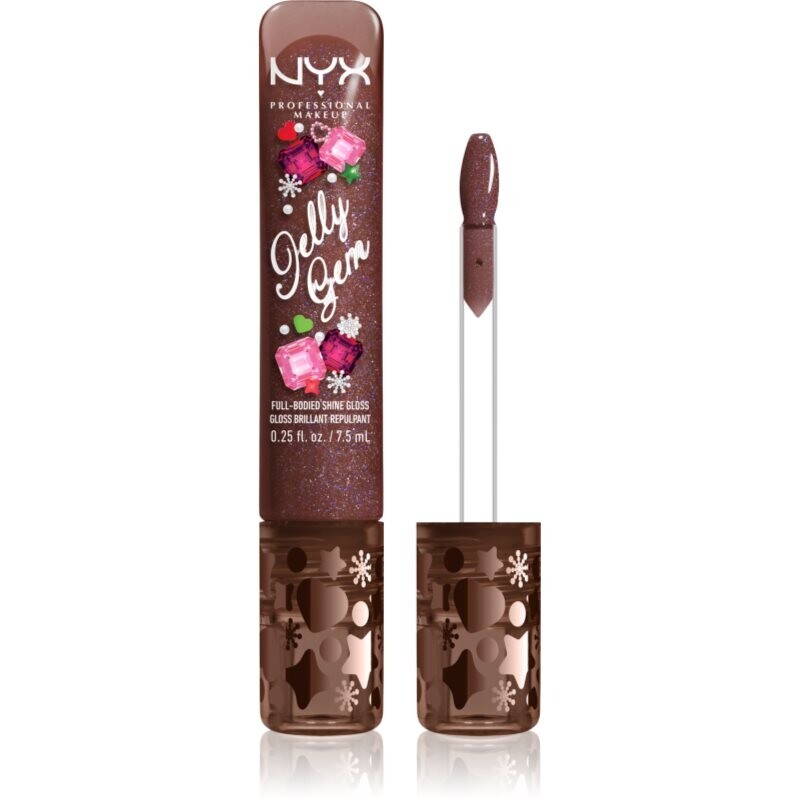 NYX Professional Makeup Jelly Gem Lipgloss XMAS lip gloss shade 01 Cocoa Sparkle 7.5 ml