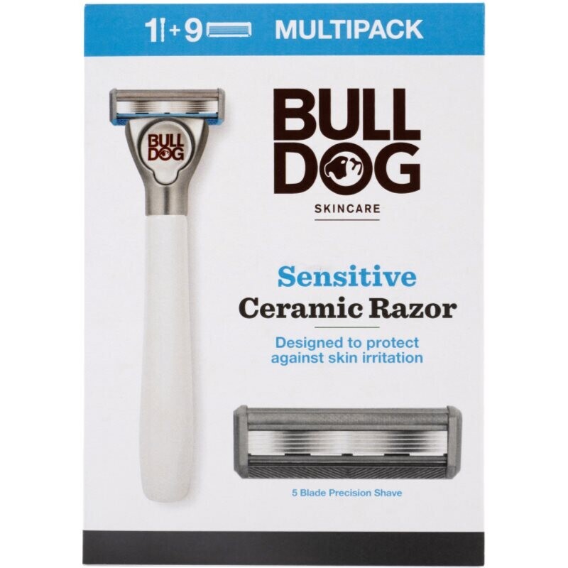 Bulldog Sensitive Ceramic Razor razor + replacement heads 9 pcs