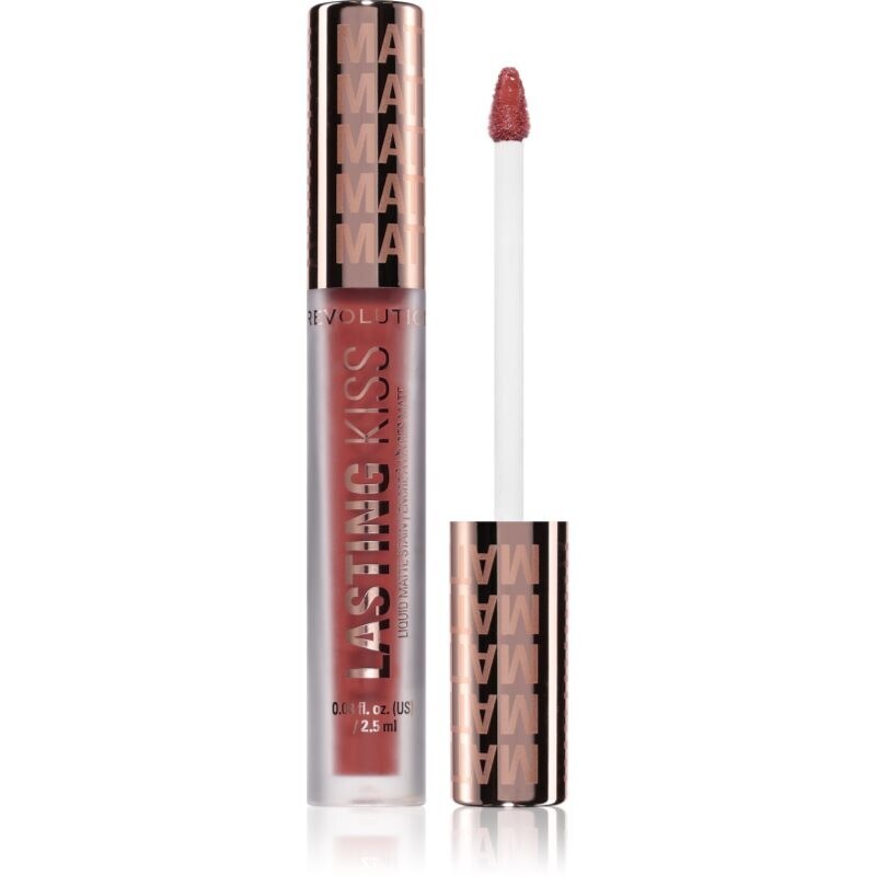 Revolution Lasting Kiss Liquid Matte Stain light liquid matt lipstick shade Lullaby Pink 2.5 ml