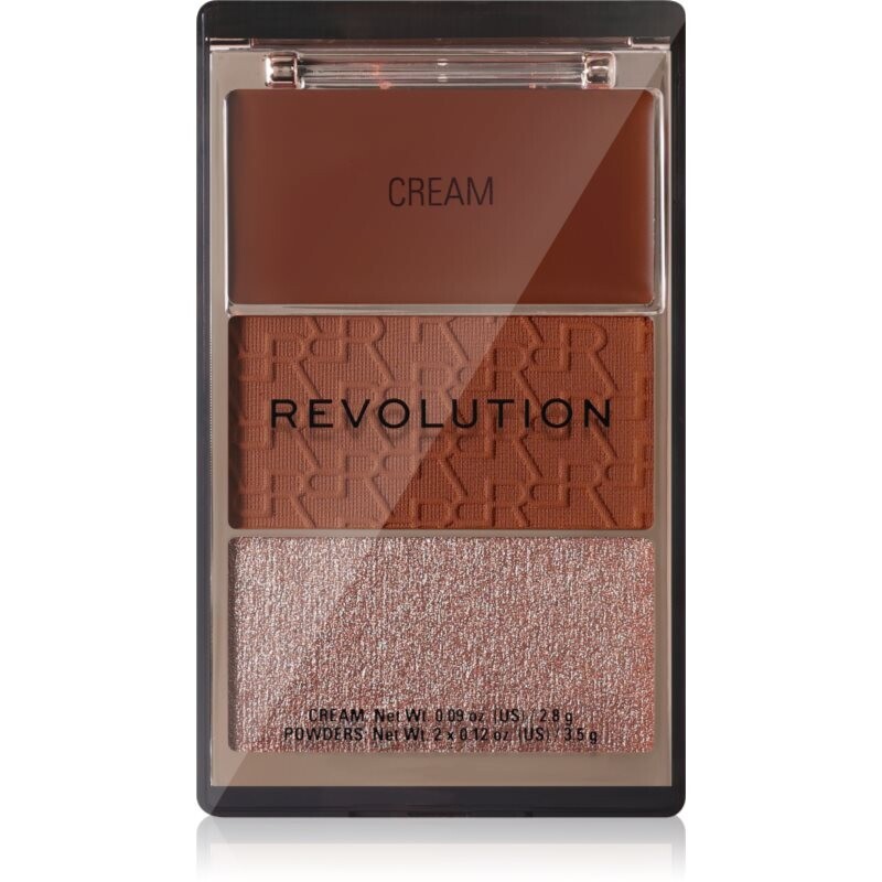 Revolution The Bronzer Icon bronzer palette with highlighter shade 1 pc