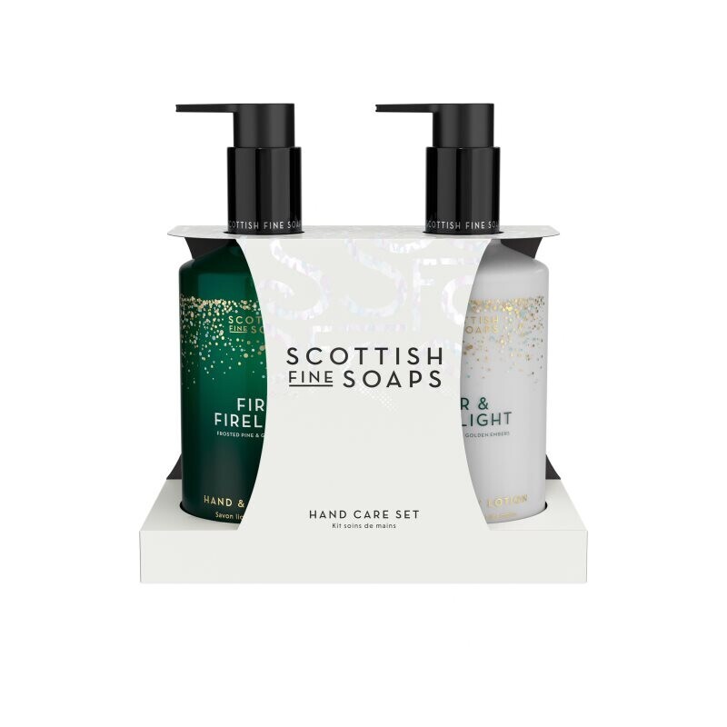 Scottish Fine Soaps Fir & Firelight gift set for hands and body