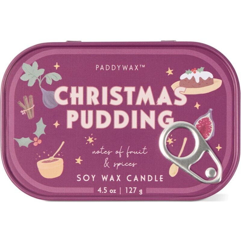 Paddywax Bistro Tin Christmas Pudding scented candle in a tin 127 g