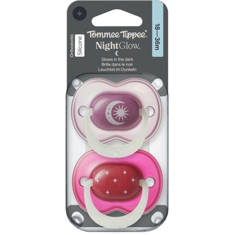 Tommee Tippee NightGlow Soother 18-36m dummy Girl 2 pc