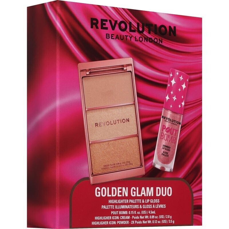 Revolution Golden Glam Duo gift set for women 1 pc