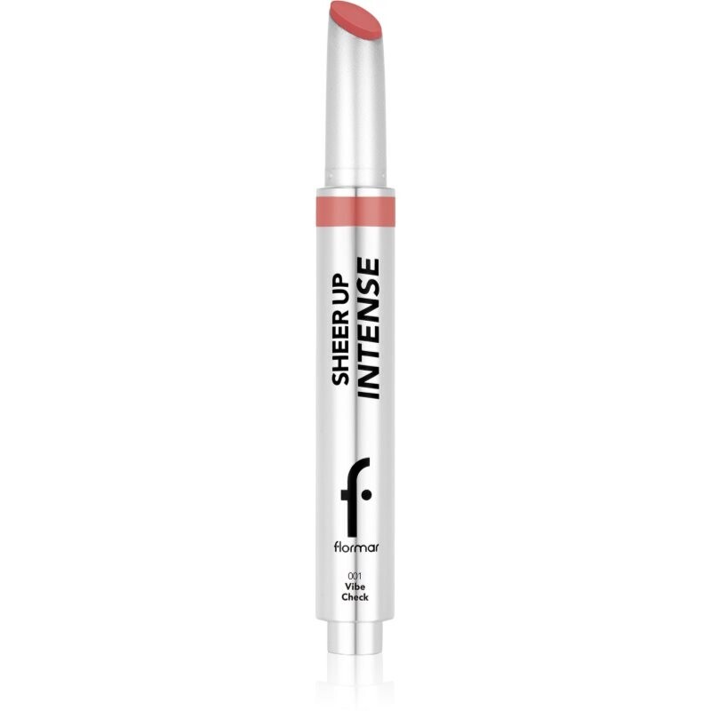 flormar Sheer Up Intense Lipstick moisturising lipstick with pearl shine shade 001 Vibe Check 19 g