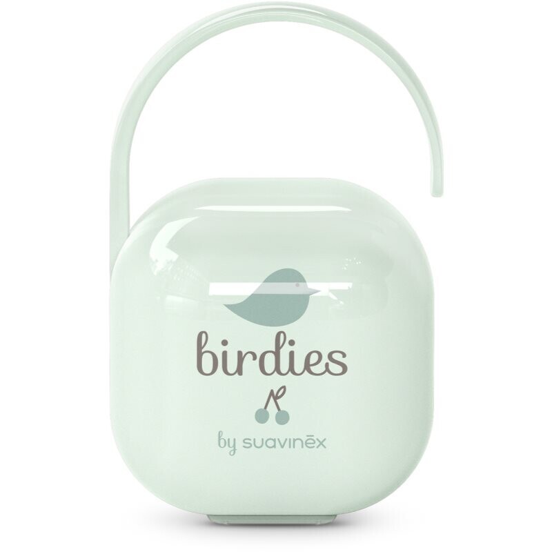 Suavinex Birdies Pacifier Holder dummy box Green 1 pc