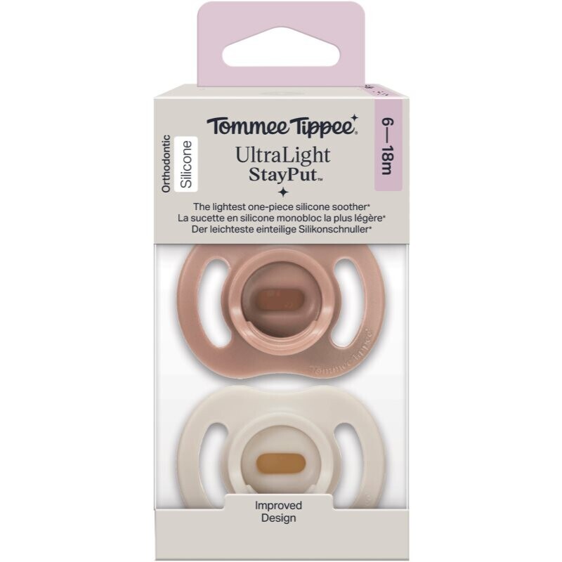 Tommee Tippee Ultra Light Stay Put 6-18 m dummy Girl 2 pc