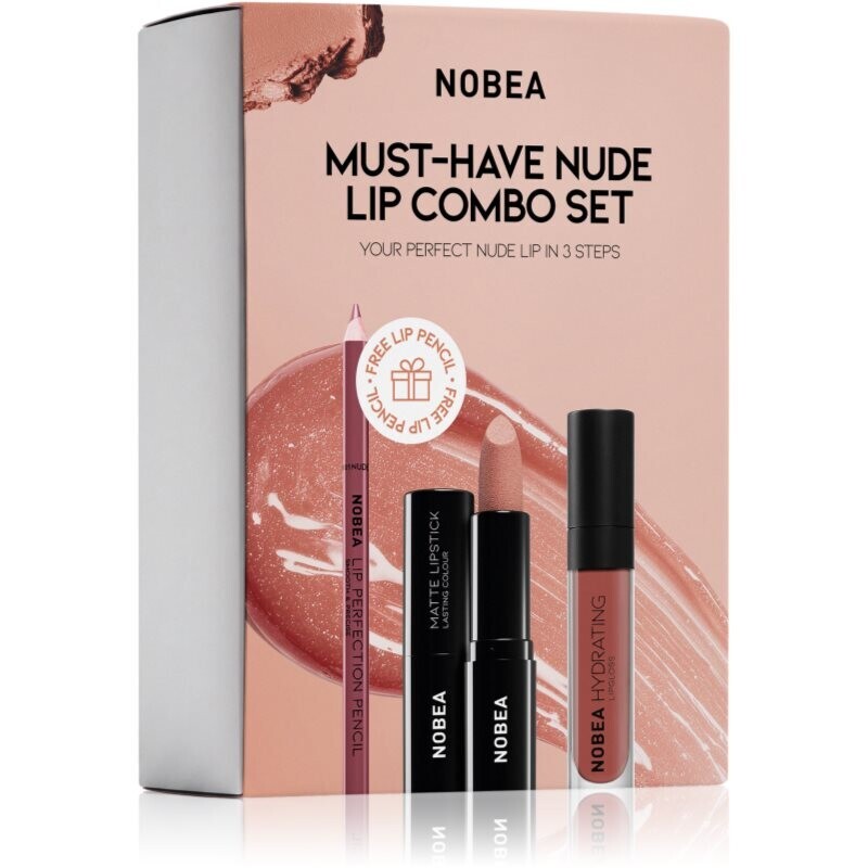 NOBEA Day-to-Day Must-have Nude Lip Combo Set gift set for lips