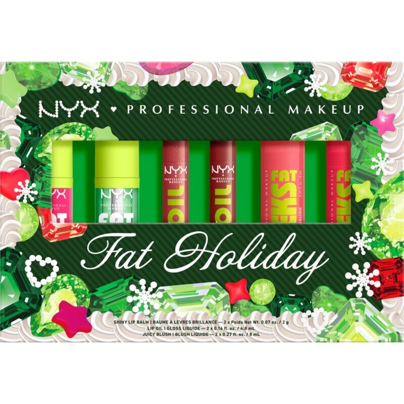 NYX Professional Makeup Xmas Fat Holiday gift set for lips 6 pc