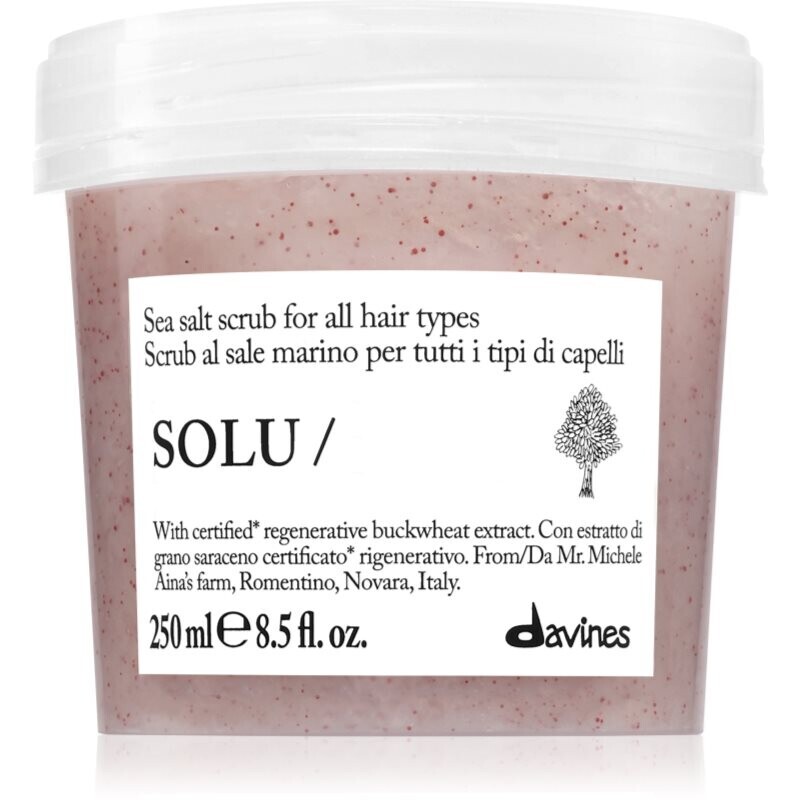 Davines Solu Sea Salt Scrub deep cleansing scrub for all hair types 250 ml
