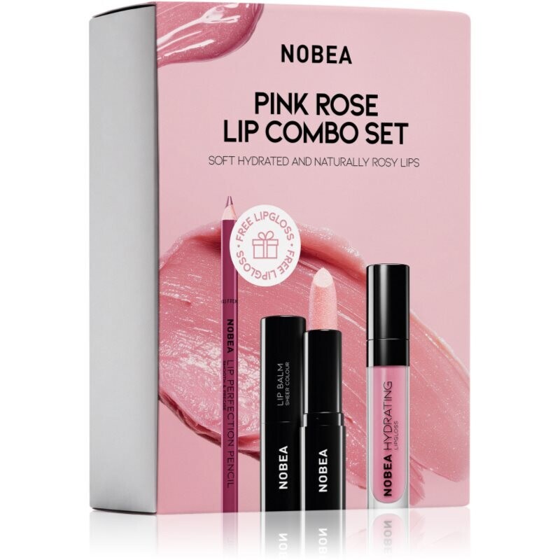 NOBEA Day-to-Day Pink Rose Lip Combo Set gift set for lips