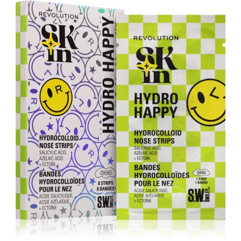 Revolution Skincare S.W.Smiley Skin peel-off mask for the nose 8 pc